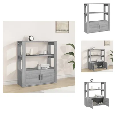 Image de vidaXL Sideboard Gris Sonoma 80x30x90 cm Bois composite - Sideboards