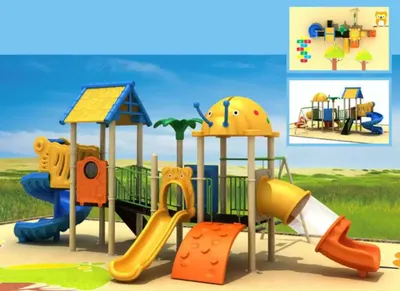 Immagine prodotto di Grande parco giochi per bambini Scivoli colorati Ampia torre all'aperto