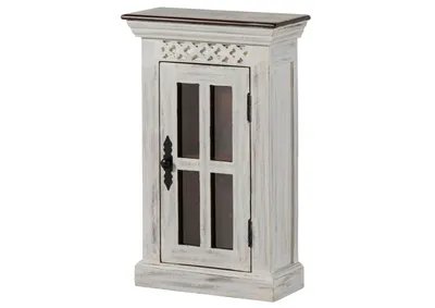 Produktbild von MASSIVMOEBEL24.DE Hängeschrank Mango / Akazie 44x20x70 weiß gewachst CASTLE-ANTIK #113