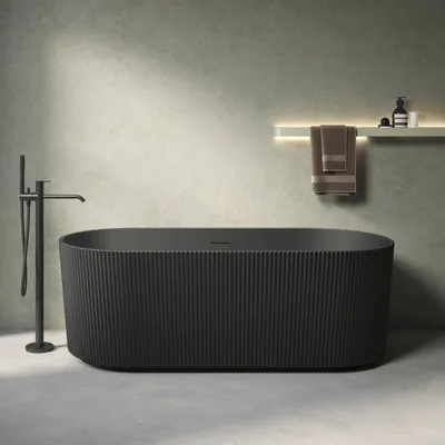 Produktbild von Freistehende Badewanne CANADA SCHWARZ MATT 170 cm