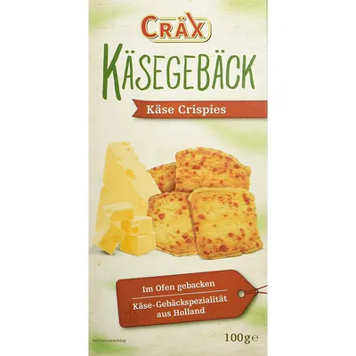 Image de Biscuits au fromage Cräx Crispies au beurre feuilleté 100g