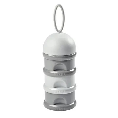 Image de Beaba Boîte de dosage de lait en poudre, 3 compartiments empilables gris clair/gris foncé) ; 911673