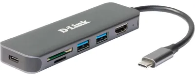 Immagine prodotto di D-Link DUB-2327 6-in-1 USB-C Hub mit HDMI/USB-PD/SD-Reader retail