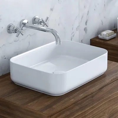Obrázek produktu pro Isvea INFINITY RECTANGLE nástavbové umyvadlo 50 x 36 cm, bílé