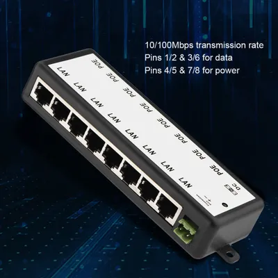 Image de Adaptateur Ethernet POE, injecteur poe 802.3af, injecteur poe, adaptateur ethernet