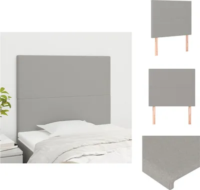 Immagine prodotto di vidaXL Testiere 2 pz. Tessuto grigio chiaro 90x5x78/88 cm - Testate e piedi