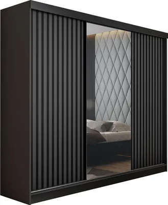 Produktbild von KIER FURNITURE Mehrzweckschrank MALANI 200 - Graphit Anthrazit 200x205x59 cm