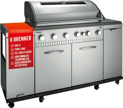 Produktbild von 27970 Gasgrill Rexon 6.1 cooK - Edelstahl