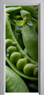 Produktbild von Tür Selbstklebende 80x210 cm Türfolie Türtapete Klebefolie - Zuckererbsen Obst