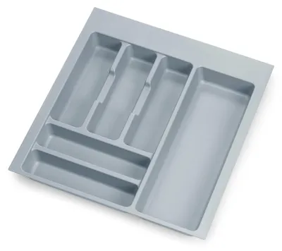 Obrázok produktu pre Zásobník na príbory Emuca Optima pre univerzálnu zásuvku, modul 500 mm, plast, sivý