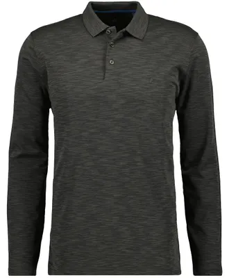 Ragman langarm Poloshirt Softknit in grau
