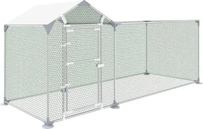 Image de Enclos pour petits animaux avec protection solaire, en métal, 3 x 1 m