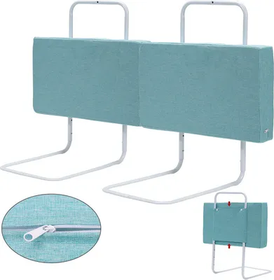 Zdjęcie produktu dla Barierka do łóżka Barierka do łóżka 50 cm Barierka do łóżka z regulacją wysokości Barierka do łóżka zabezpieczająca przed upadkiem, 40-60 cm Regulowana rura stalowa, 2 szt. zielona