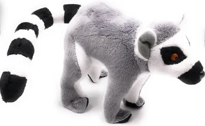 Obrázok produktu pre Onwomania plyšová hračka lemur sivý stojaci primát 28 cm