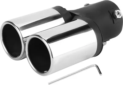 Produktbild von Autoabgasspitzen Doppelpfrohr hinterher -Schalldämpferspitze robust und langlebig sicher zuverlässiger Fabrik für