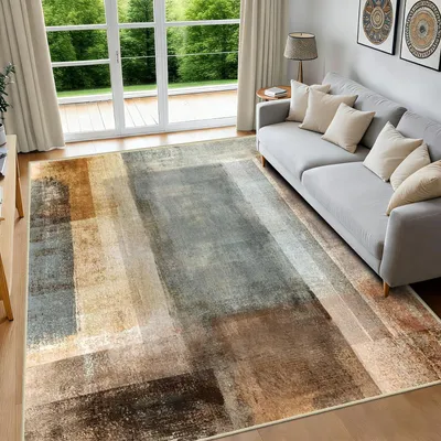 Produktbild von Moderner abstrakter Teppich für Wohnzimmer und Schlafzimmer