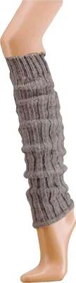 Produktbild von krautwear® 1 Paar Stulpen mit Alpakawolle ca. 40cm Legwarmers Grobstrickstulpen (taupe)