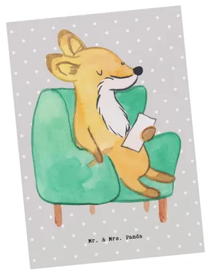 Produktbild von Mr. & Mrs. Panda Grußkarte Psychologe Herz - Grau Pastell - Geschenk, Studium, Therapeut, Ansichtskarten, Postkarten, Fotokarte, Ansichtskarte, Postkarte