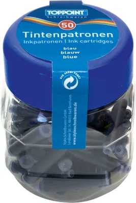 Produktbild von 50 Füllerpatronen Patronen für Füller blau