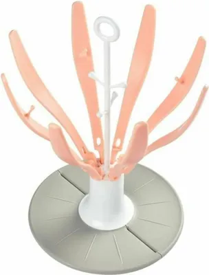 Image de Égouttoir à biberons Béaba pliable en forme de fleur rose