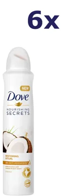 Produktbild von 6x Dove Deospray – Restoring Ritual Kokosnuss & Jasmin 250 ml