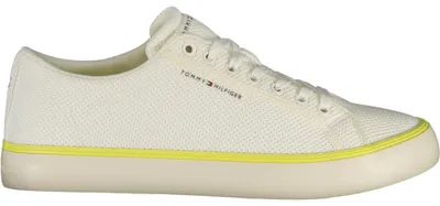 Produktbild von Herren-Sportschuh Weiß mit Gelbem Akzent und Herausnehmbarem Fußbett