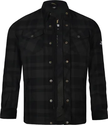 Produktbild von Bores Lumberjack Basic Motorrad Hemd, schwarz/grau, S