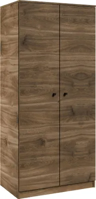 Produktbild von Kleiderschrank mit Drehtüren W9 80 cm breite Schrank in Loft Stil 5 Innenregale Kleiderstange
