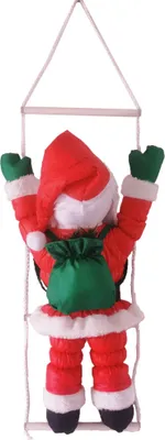 Produktbild von Weihnachten Weihnachtsmann Kletterleiter Indoor Outdoor Weihnachtsbaum Fenster Wandbehang Anhänger Nachbildung Neujahr, A, Kunststoff