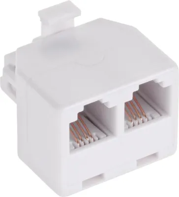 Obrázok produktu pre TEL0023-1 Telefónny konektor WT.2xGN./6P4C/