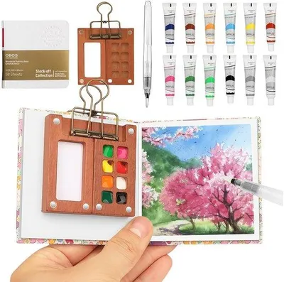 Produktbild von Mini-Aquarellpalette – Tragbare Nano-Mischpalette – Farbpastellpalette für