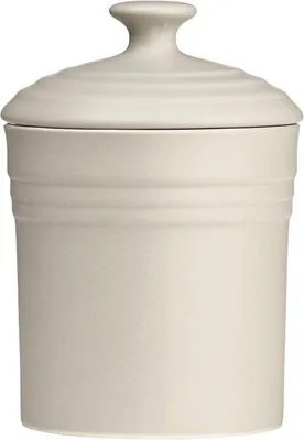 Produktbild von Famanu Vorratsdose Beige Steinzeug 0,83 Liter 14 x 14 x 10 cm - Vorratsbehälter Küche