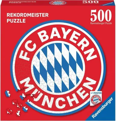 Image de Ravensburger Puzzle 17452 - FC Bayern Logo - 500 pièces FC Bayern München Puzzle rond pour adultes et enfants à partir de 14 ans