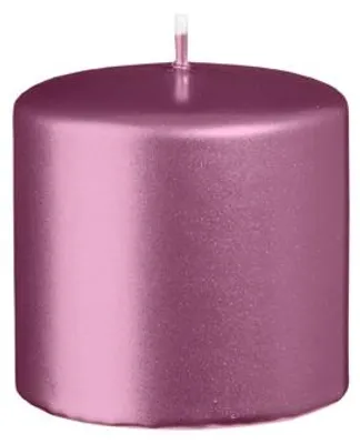 Produktbild von Stumpenkerzen Metallic Matt Orchidee 70 x Ø 70 mm, 12 Stück
