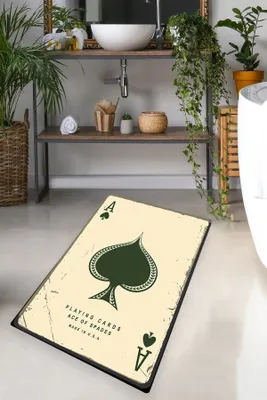 Imagen del producto de Mjolnir, cartas de juego, alfombrilla de baño, multicolor, 100% poliéster, 70 x 120 cm