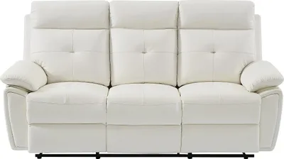 Produktbild von Relaxsofa 3-Sitzer - Leder- Weiß - VINETA