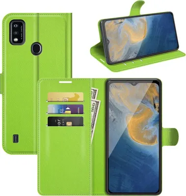 Produktbild von König Design Hülle kompatibel mit ZTE Blade A51 Kunstleder Handyhülle - Handy Case Grün