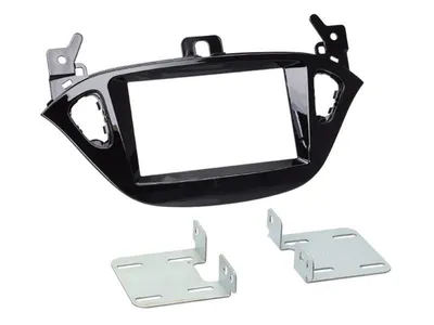 Zdjęcie produktu dla panel radia 2-DIN Opel Adam / Corsa E - czarny lakier fortepianowy