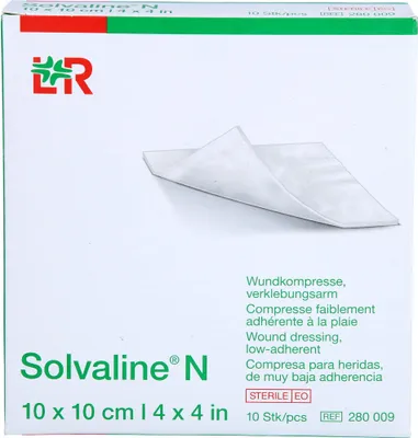 Produktbild von Solvaline N 10x10 cm, 10 St. Kompressen