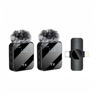 Immagine prodotto di SOONTEC F15 | Microfono lavalier wireless 2 in 1 per smartphone e fotocamere DSLR