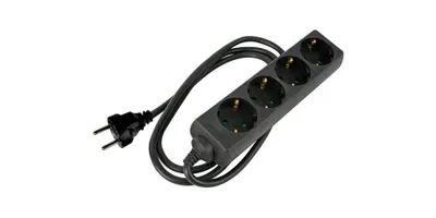 Immagine prodotto di 4-FACH-STECKDOSENLEISTE MIT SCHRUMPFSCHLAUCH - 3G1.5 - CAVO: 5 m - SCHUKO