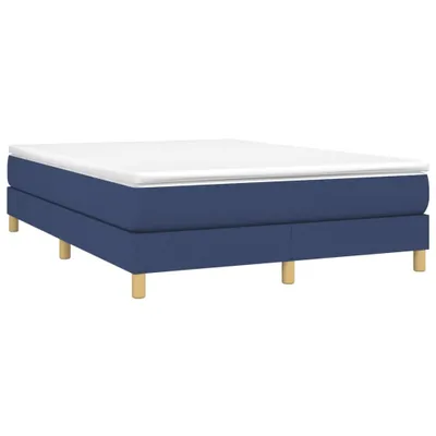 Zdjęcie produktu dla Łóżko Kontynentalne Z Materacem, Niebieskie, Tkanina 140X190 Cm Lumarko!