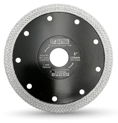 Productafbeelding van Diamantzaagblad 125 mm, X-Mesh Turbo, voor porselein, tegels, marmer, keramiek, graniet, 1 stuk