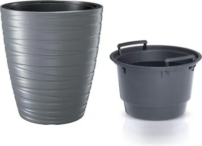 Image de Květináč MAZE s vkladem 47,5 cm - barva: šedý kámen