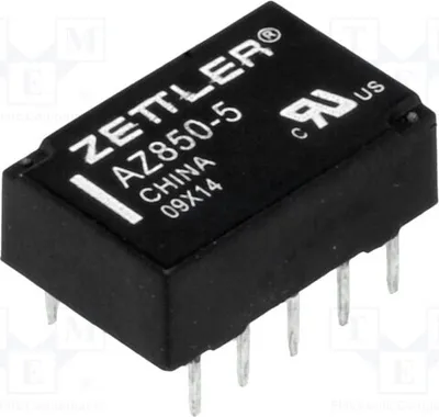 Produktbild von 1x Relais: elektromagnetisch  USpule : 5VDC 0,5A/125VAC  1A AZ850-5 Elektromagneti