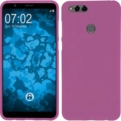 Produktbild von PhoneNatic Case kompatibel mit Huawei Honor 7x - pink Silikon Hülle matt Cover