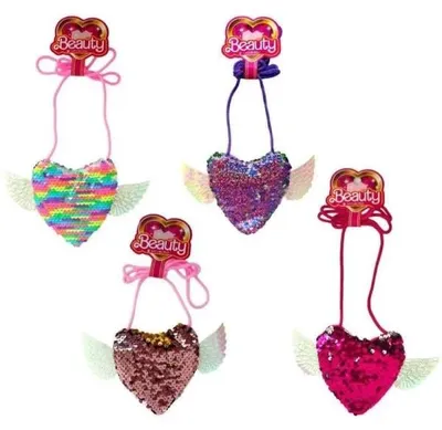 Immagine prodotto di Borsa con paillettes a forma di cuore MIX - Trifox