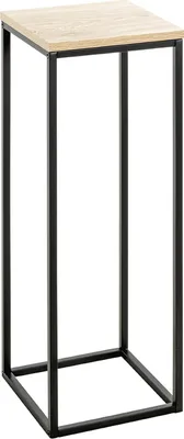 Produktbild von Blumentisch >52568< in eiche, schwarz, MDF, Metall - 23x67x23cm (BxHxT)