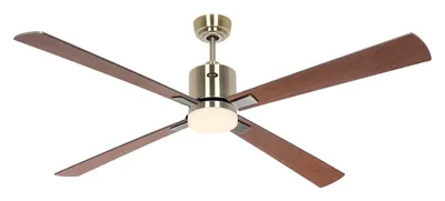 Immagine prodotto di Ventilatore da soffitto ECO NEO III 152 in ottone anticato - Noce/Ciliegio con WiFi e luce