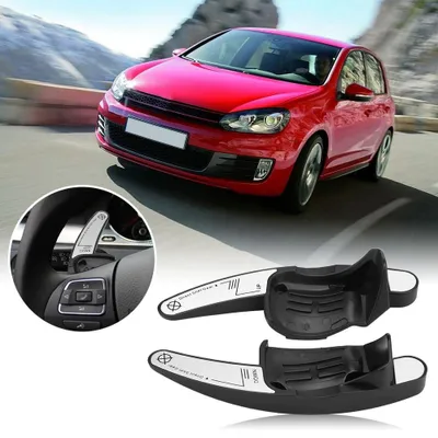 Zdjęcie produktu dla 2 szt. łopatek zmiany biegów do kierownicy samochodowej, pasujące do modeli CC, Golf 6, Passat B6 i Jetta MK5 (wersja 2)